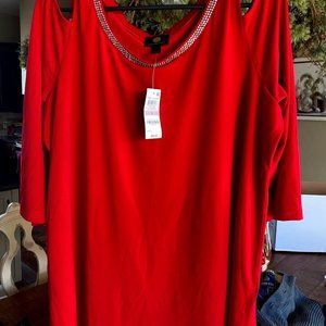 Women's 1X Red Top